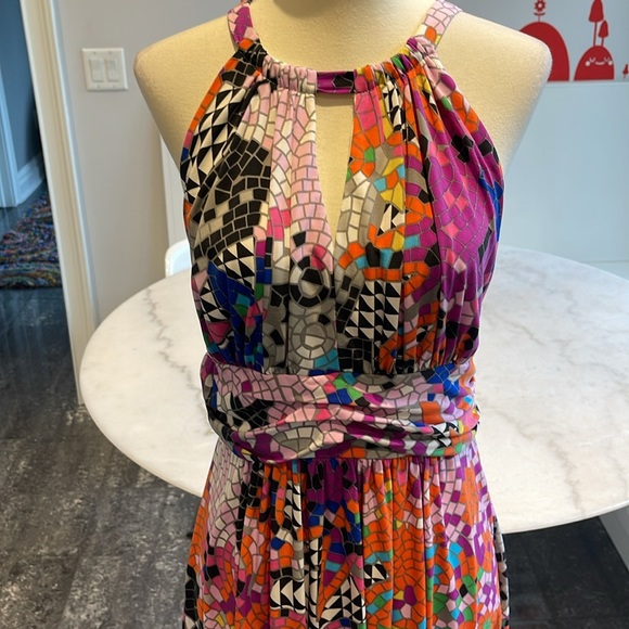 NWOT CHEQUER GEOMETRIC TILE TANK DRESS . 8 - Picture 2 of 6